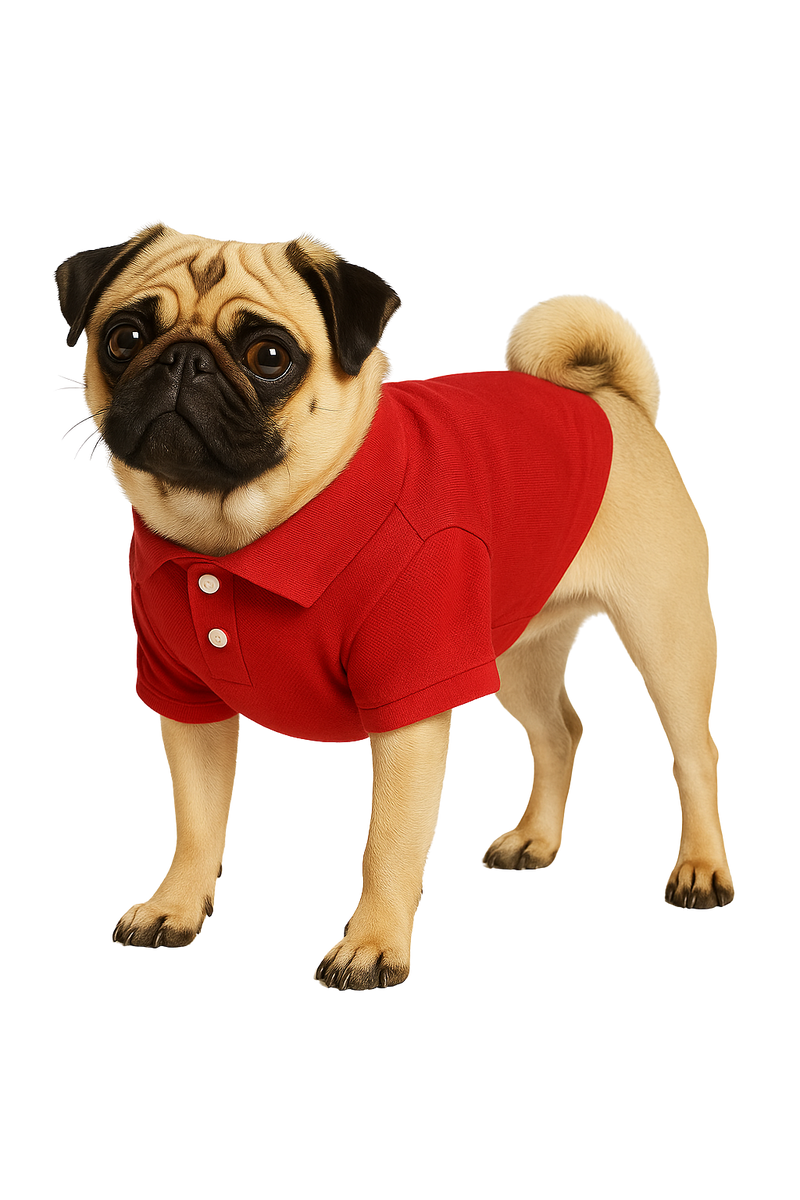 Red Polo Dog Shirt