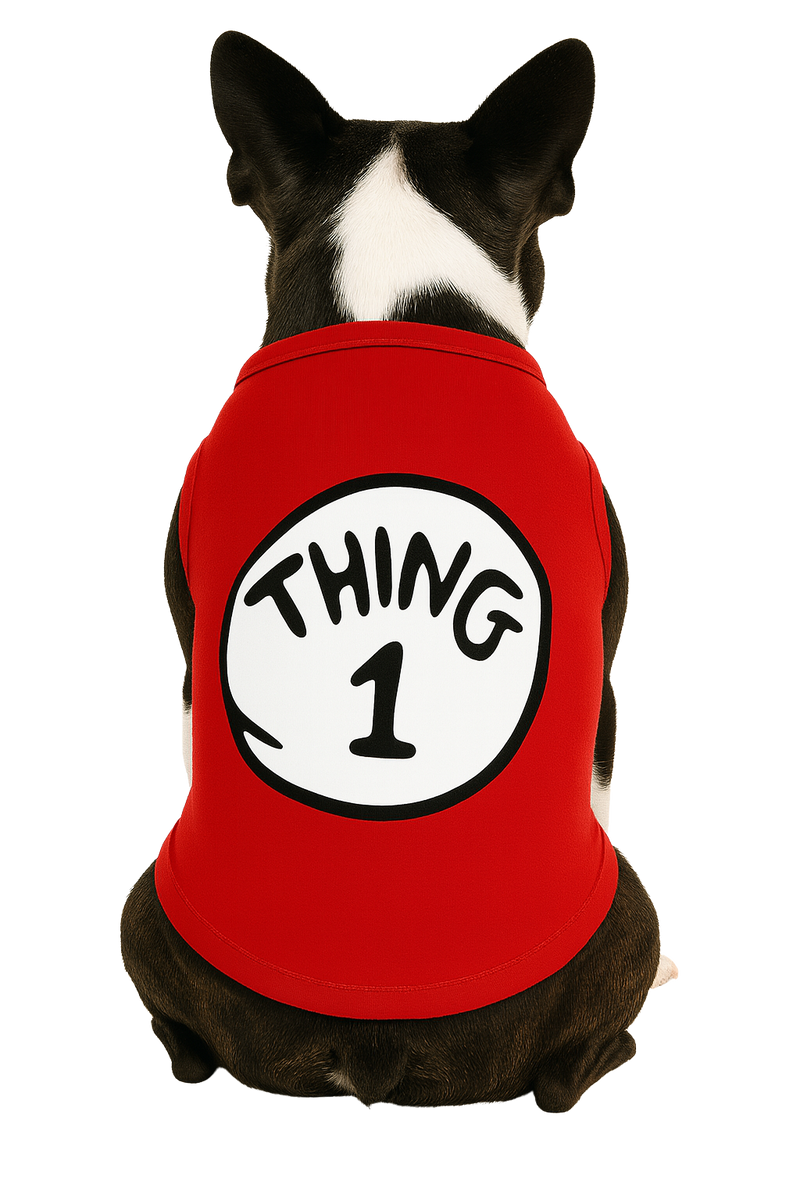 Thing 1 Pet Costume Shirt – Red