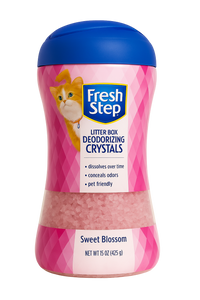 Fresh Step Litter Box Deodorizing Crystals – Sweet Blossom (15 oz / 425 g)