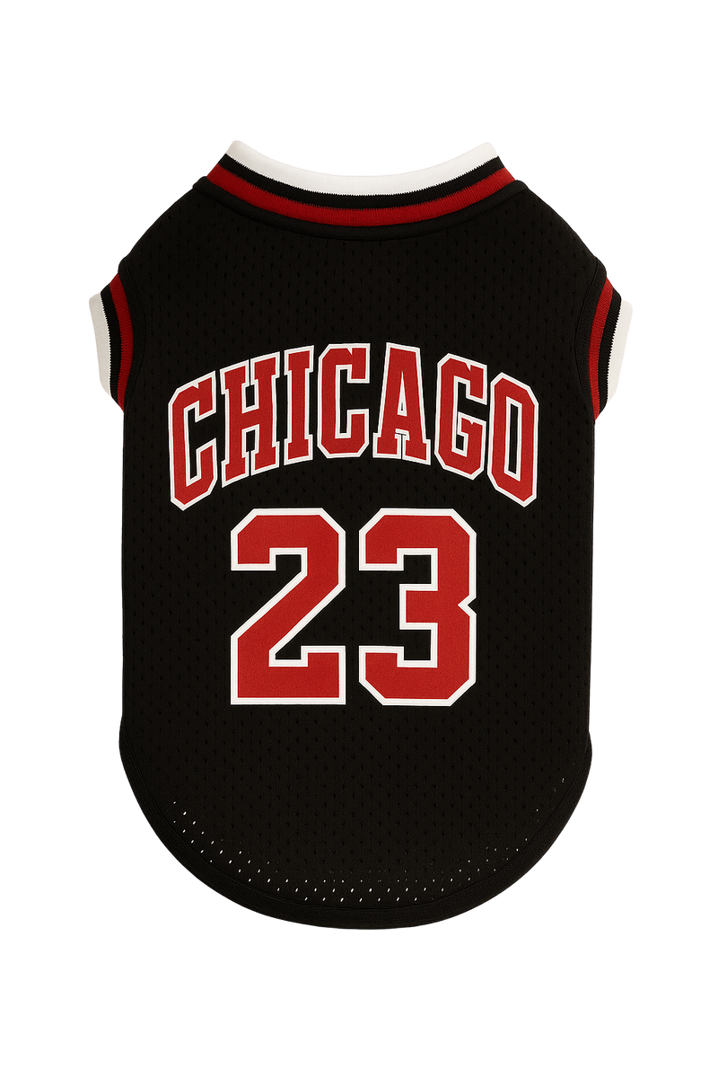 Chicago 23 Basketball Pet Jersey - Black