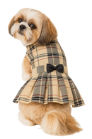 Plaid Dog Dress with Bow – Elegant Pet Outfit