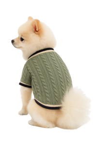 Cable Knit Dog Sweater – Classic & Cozy Style