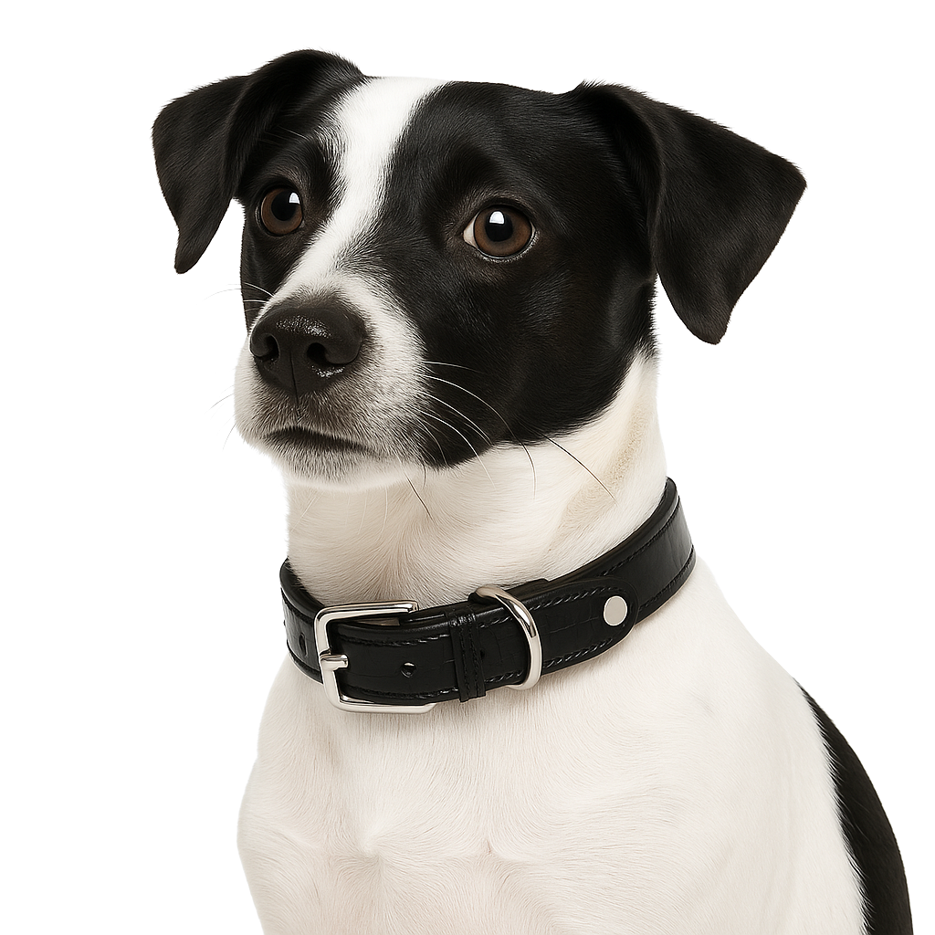 Black Croc-Style Dog Collar