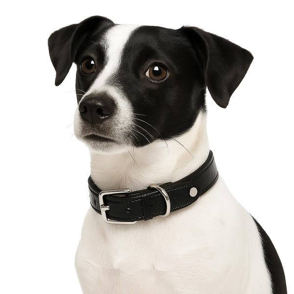 Black Croc-Style Dog Collar