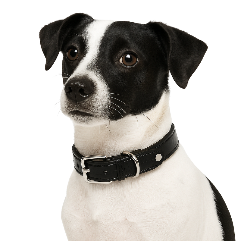 Black Croc-Style Dog Collar