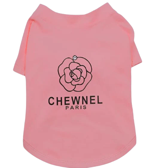 Chewnel Paris Dog Tee – Pink Edition