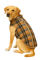 Plaid Dog Vest with Zipper and Harness Ring