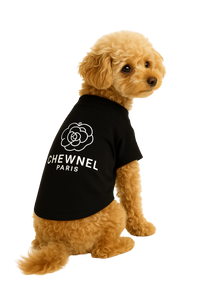 Chewnel Paris Dog Tee – Black Edition