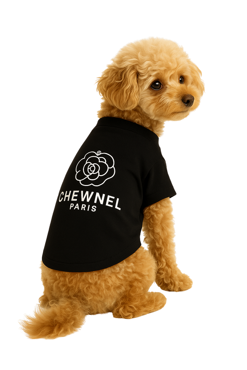 Chewnel Paris Dog Tee – Black Edition