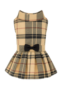 Plaid Dog Dress with Bow – Elegant Pet Outfit