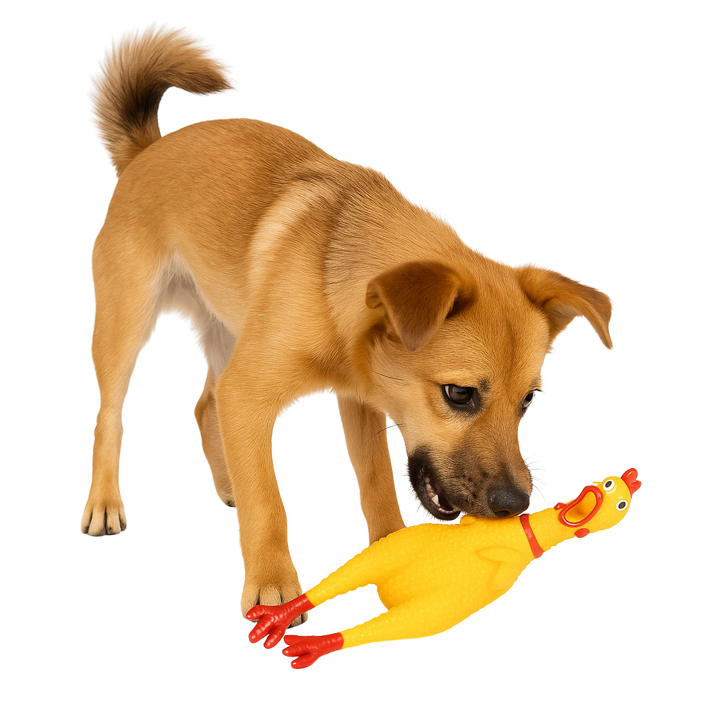 Rubber Chicken Dog Toy