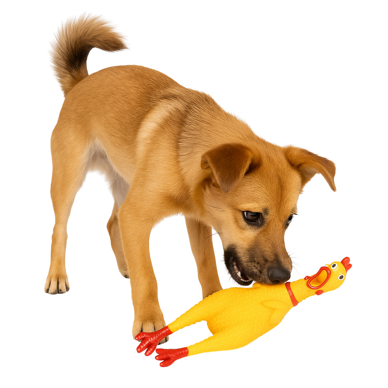 Rubber Chicken Dog Toy
