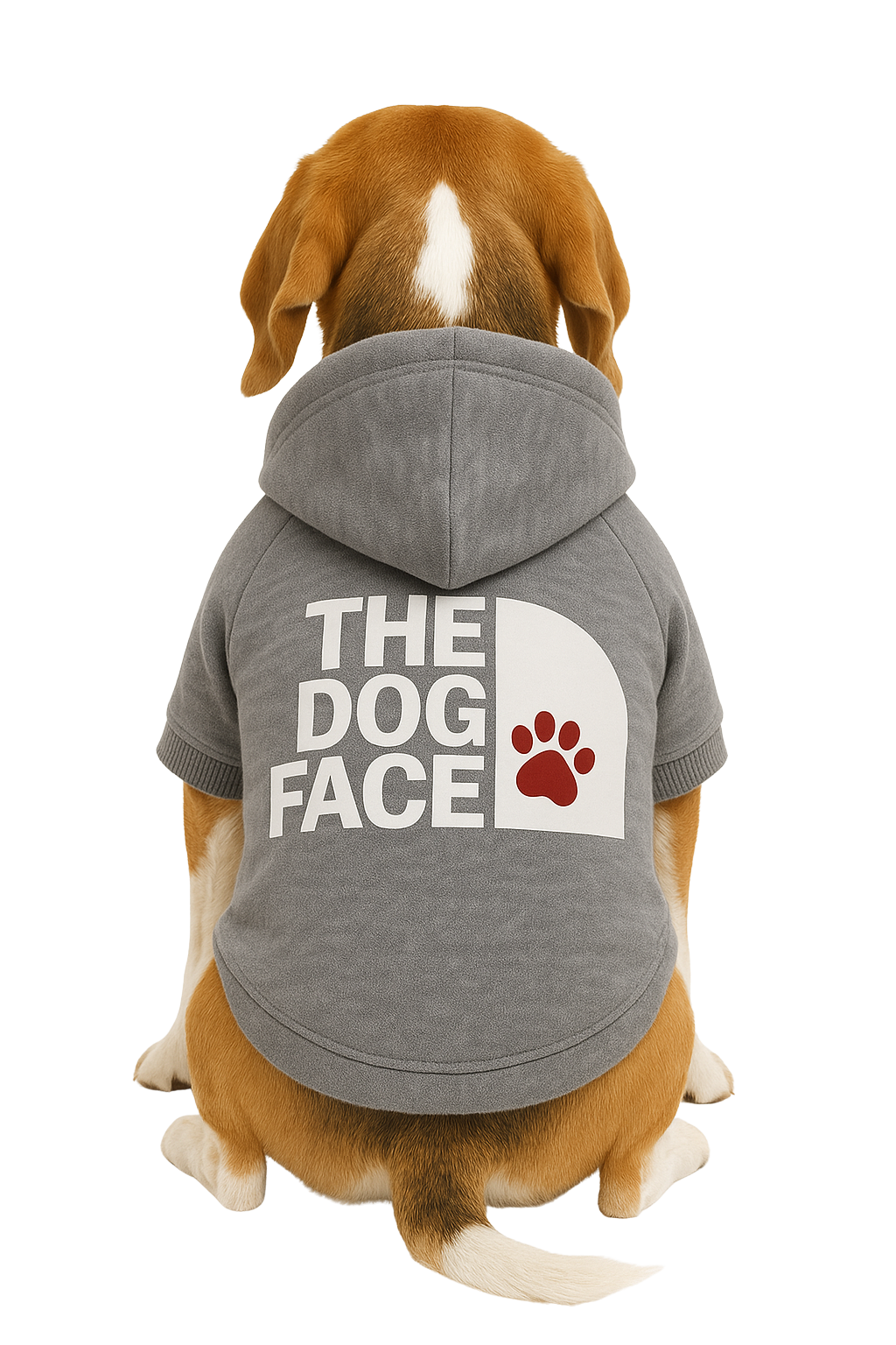“The Dog Face” Pet Hoodie – Gray