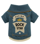 Rock Star Denim Dog Jacket – Stylish & Trendy Pet Outfit