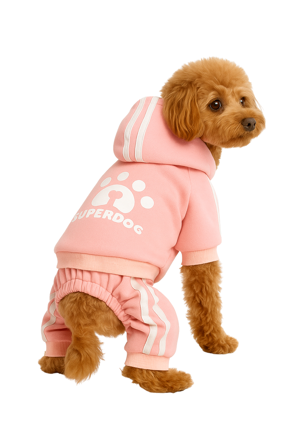 Superdog Pink Tracksuit for Dogs