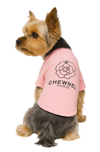Chewnel Paris Dog Tee – Pink Edition