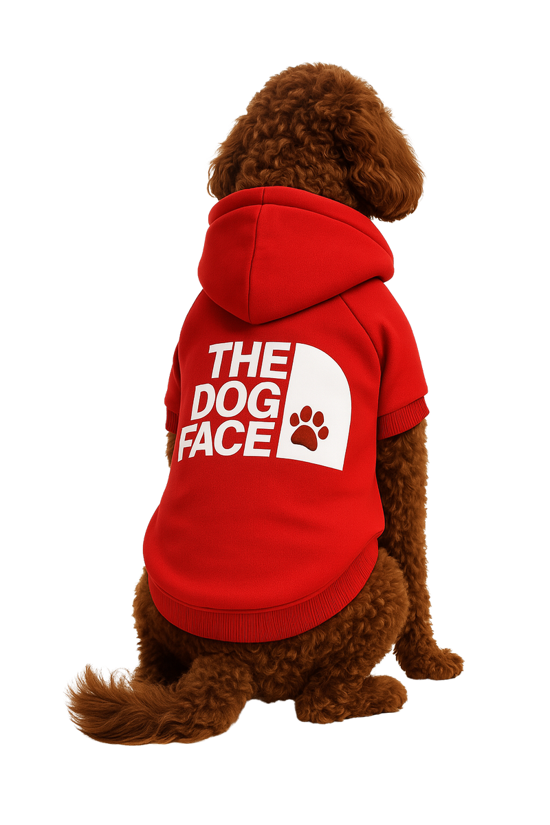 “The Dog Face” hoodie - Red