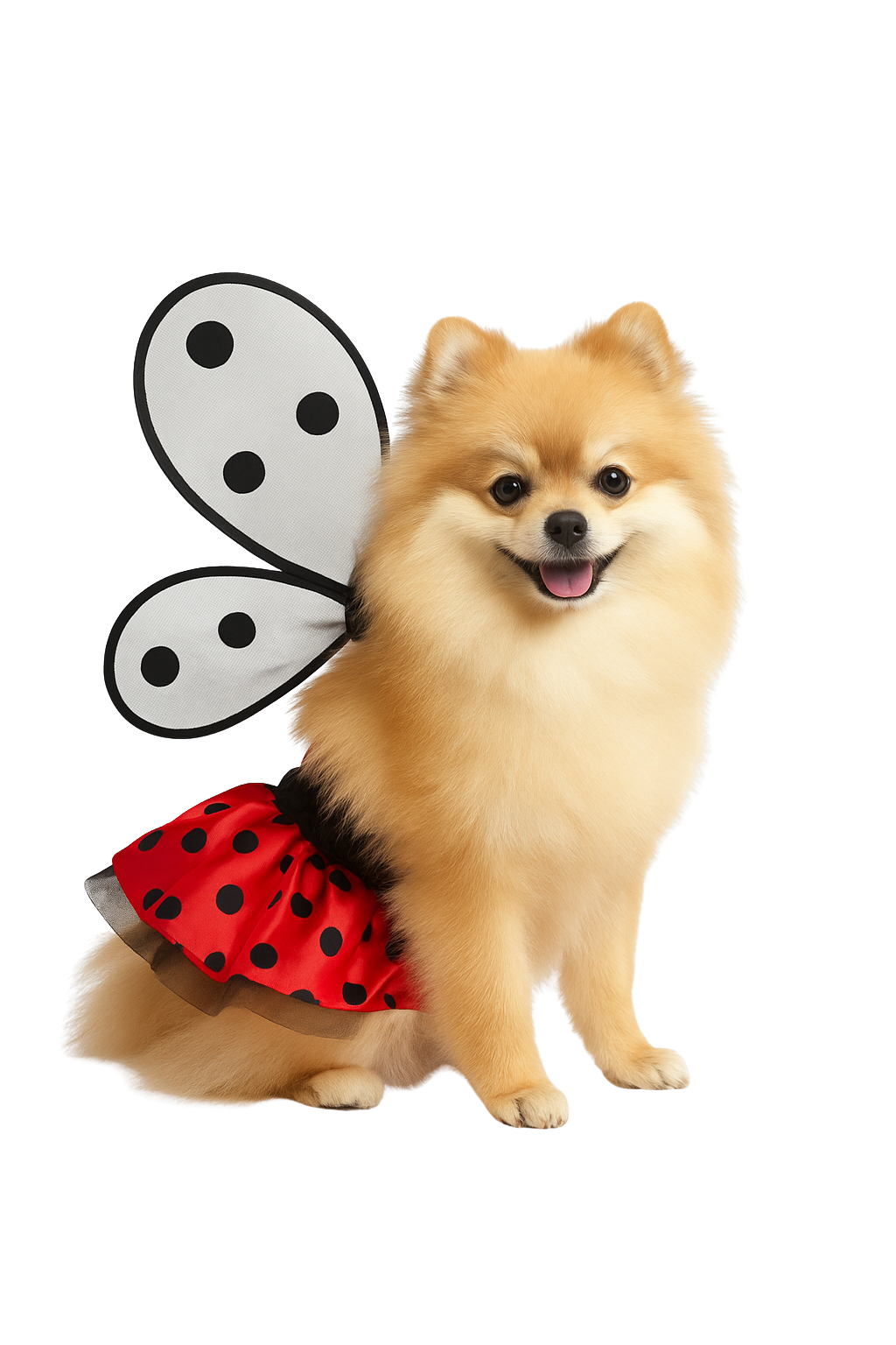 Ladybug Dog Costume – Skirt & Wings Set