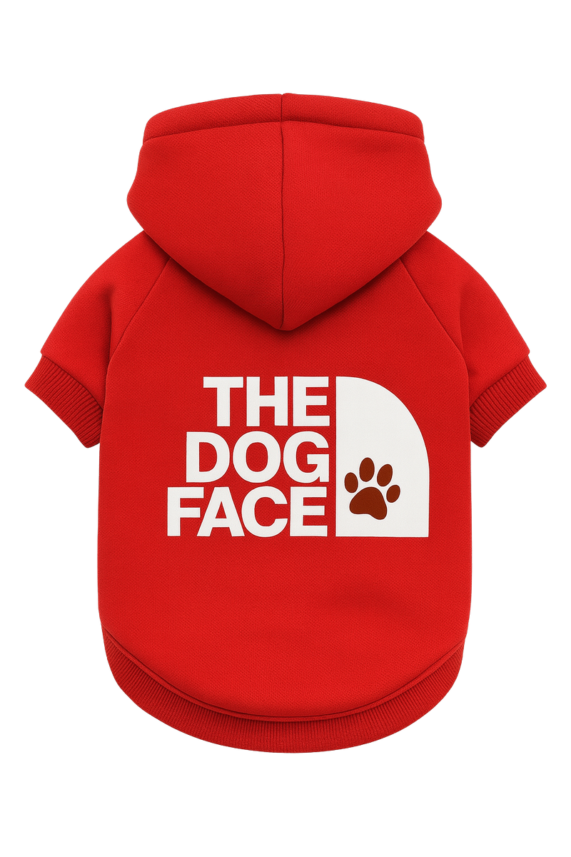 “The Dog Face” hoodie - Red