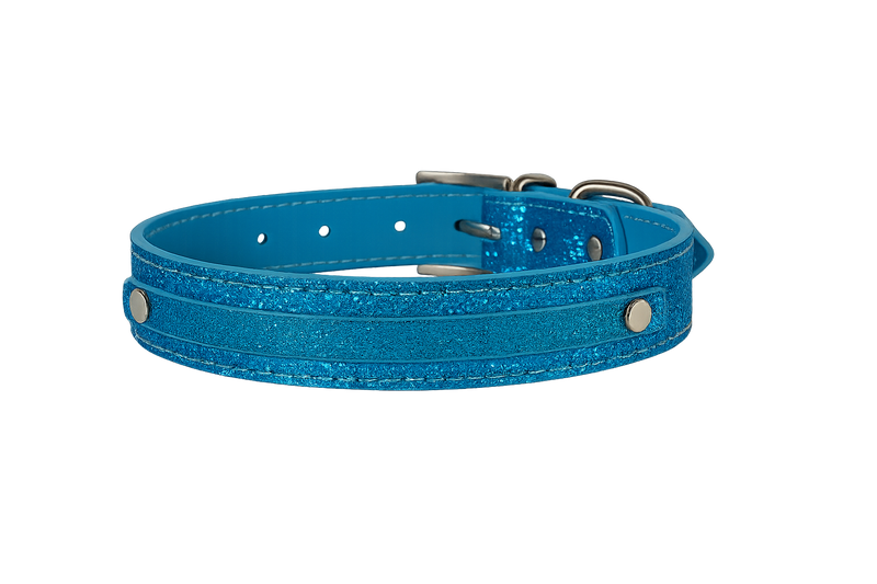 Glitter Blue Dog Collar