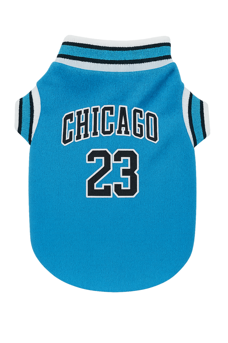 Chicago 23 Basketball Pet Jersey - Blue