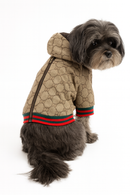Monogram Dog Jacket – Designer-Inspired - Beige