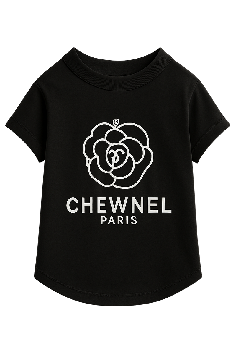 Chewnel Paris Dog Tee – Black Edition