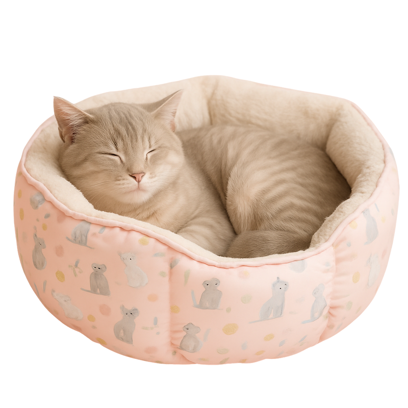 Cozy Cat Bed with Soft Plush Lining
