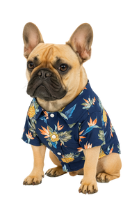 Hawaiian Vibes Dog Shirt – Blue Pineapple Print