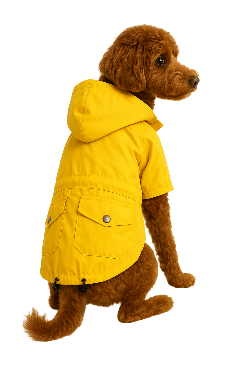 Yellow Raincoat for Dogs – Waterproof & Stylish Protection