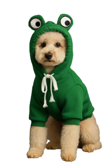 Frog Hoodie for Dogs – Cozy & Playful Style