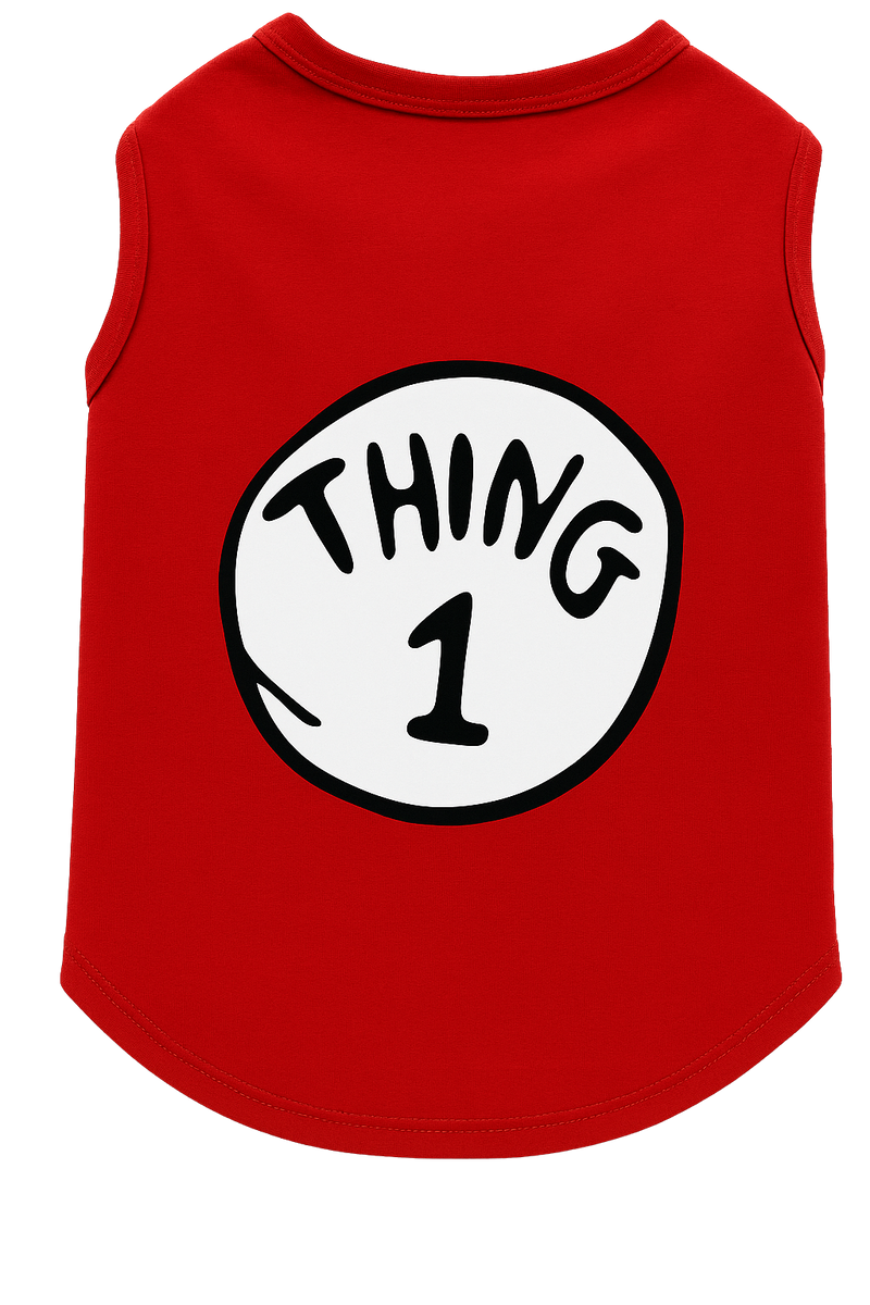 Thing 1 Pet Costume Shirt – Red
