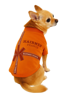Luxury "Hairmes France" Dog T-Shirt – Orange Edition