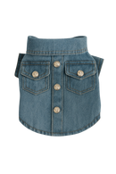 Denim Dog Jacket with Buttons