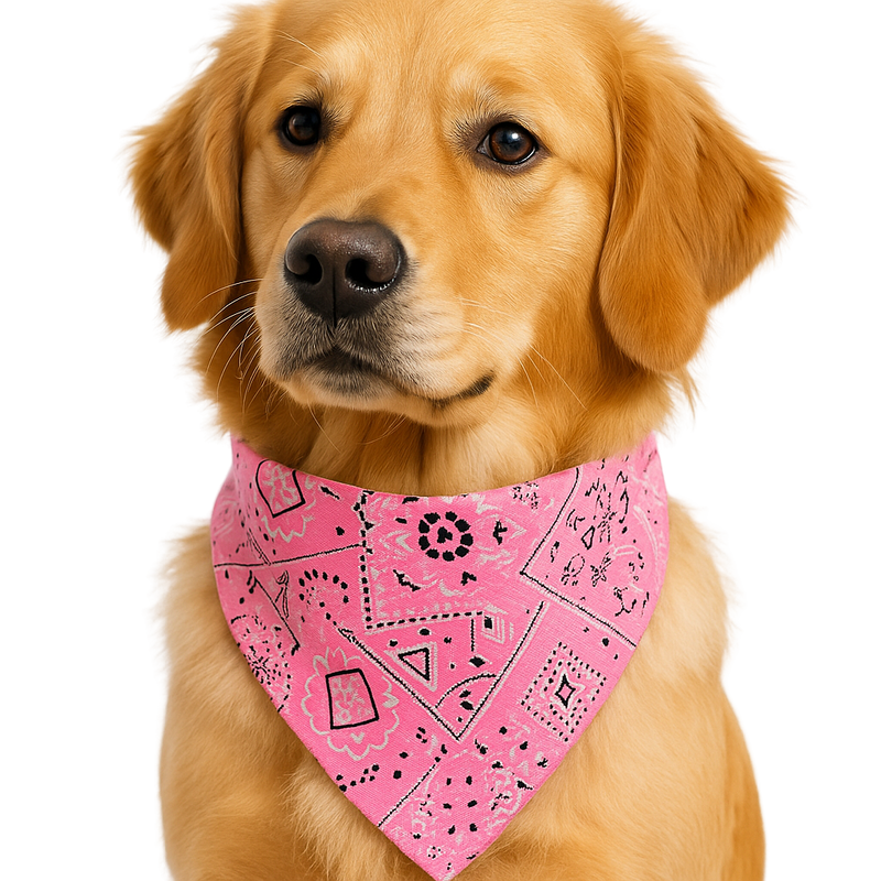 Pink Bandana Dog Collar