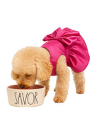 Savor Ceramic Pet Bowl – Pink Interior